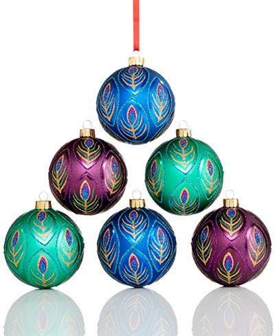 Pretty peacock ornaments