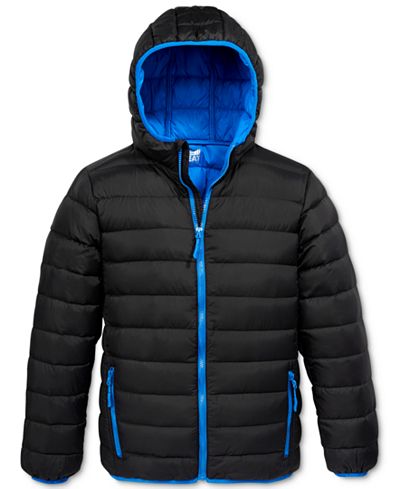 32 Degrees Boys' Packable Down Hooded Jacket - Coats & Jackets - Kids ...