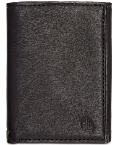 Lauren by Ralph Lauren Burnished Leather Trifold Wallet - Accessories & Wallets - Men - Macy&#39;s