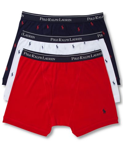 Polo Ralph Lauren Men's Underwear, Boxer Briefs 3 Pack - Suits & Suit ...