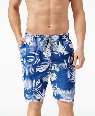 Newport Blue Men's Big and Tall Tropical Swim Trunks - Swimwear - Men ...