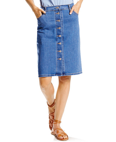 Levi's® Button-Front Denim Skirt - Skirts - Women - Macy's