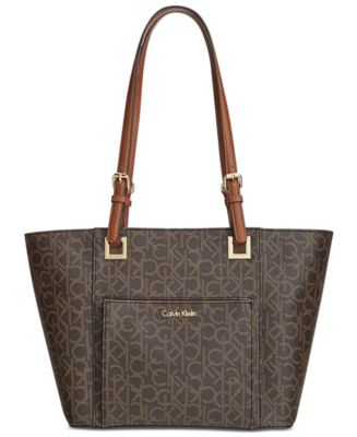 Calvin Klein Monogram East West Tote - Handbags & Accessories - Macy's