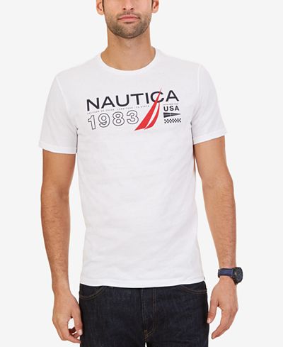 Nautica Men's Big & Tall Signature 1983 Graphic T-Shirt - T-Shirts ...