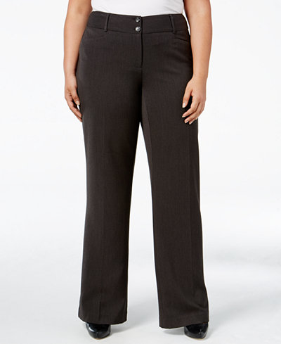 Alfani Plus Size Curvy-Fit Slimming Bootcut Pants, Only at Macy's ...